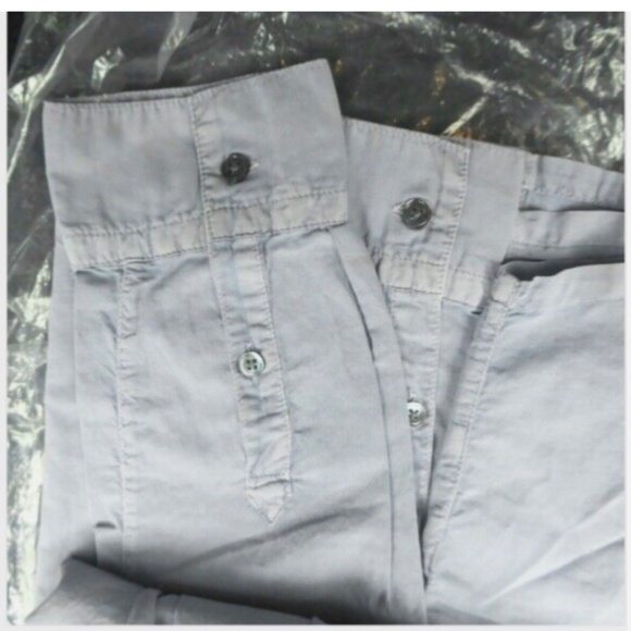 James Perse Men's Button Down Shirt Ice Blue Pigment Cotton Size 0 (XS) New - Picture 8 of 9
